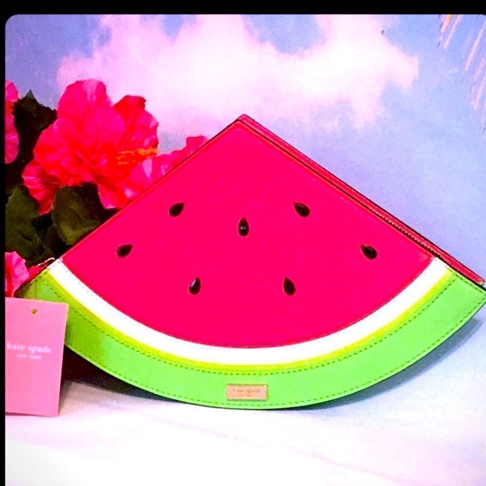 KATE SPADE WATERMELON CLUTCH PURSE - Picture 3 of 10